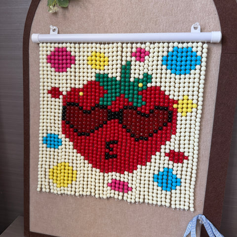 DIY Strawberry eyes Beaded Curtain Kit by Arteora