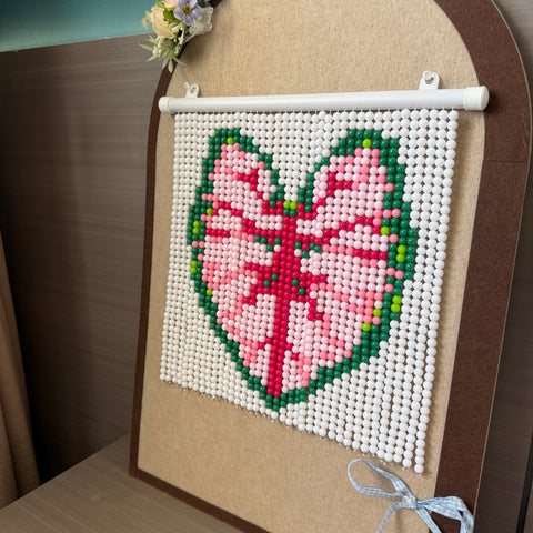 DIY Monstera leaf Beaded Curtain Kit by Arteora