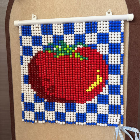 DIY Lattice tomatoes Beaded Curtain Kit by Arteora
