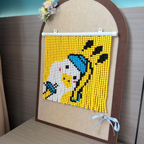 DIY Yellow duck Beaded Curtain Kit by Arteora