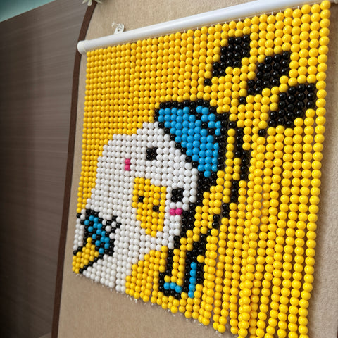 DIY Yellow duck Beaded Curtain Kit by Arteora