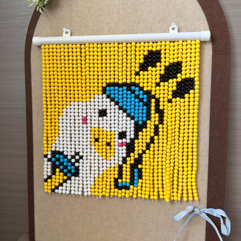 DIY Yellow duck Beaded Curtain Kit by Arteora
