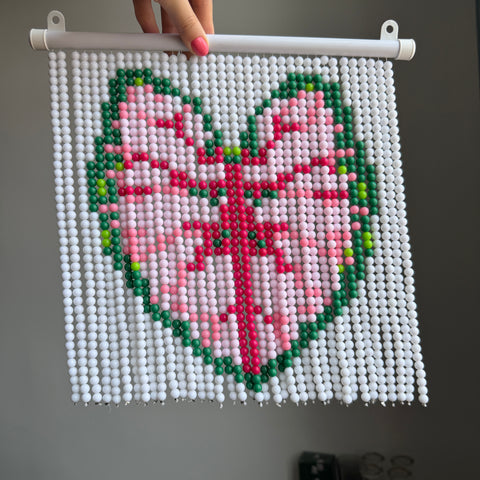 DIY Monstera leaf Beaded Curtain Kit by Arteora