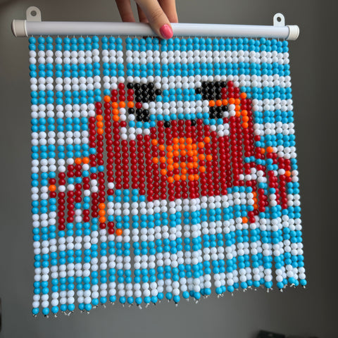 DIY Crab Beaded Curtain Kit by Arteora