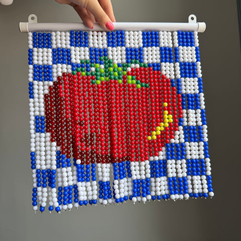 DIY Lattice tomatoes Beaded Curtain Kit by Arteora
