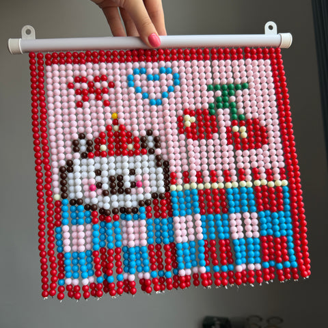 DIY Cherry bear Beaded Curtain Kit by Arteora