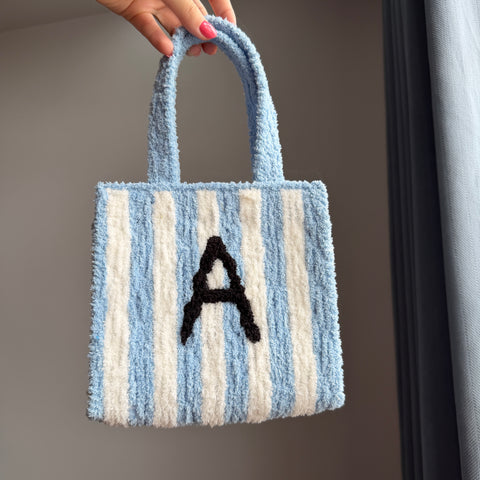DIY Weaving Kit – Letter A Striped Mesh Bag by Arteora™