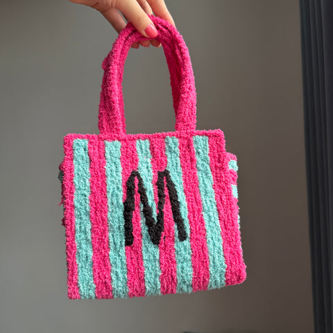 DIY Weaving Kit – Letter M Striped Mesh Bag by Arteora™