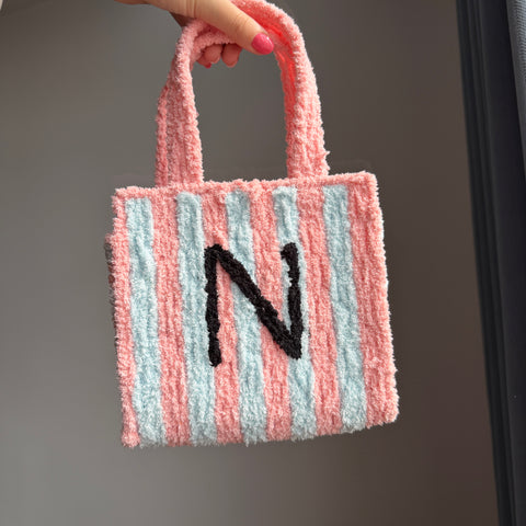 DIY Weaving Kit – Letter N Striped Mesh Bag by Arteora™