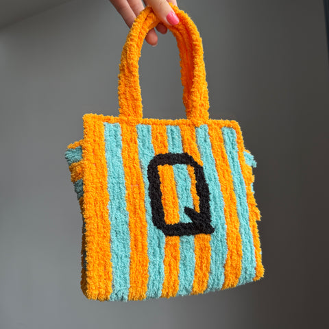 DIY Weaving Kit – Letter Q Striped Mesh Bag by Arteora™