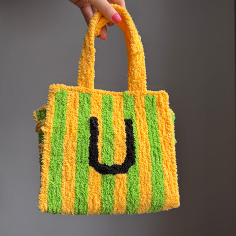 DIY Weaving Kit – Letter U Striped Mesh Bag by Arteora™