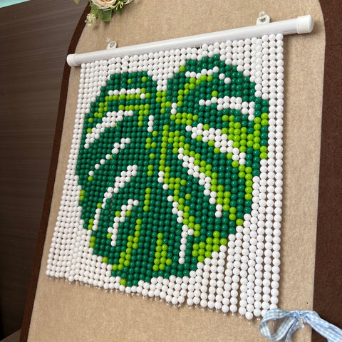 DIY Monstera Beaded Curtain Kit by Arteora