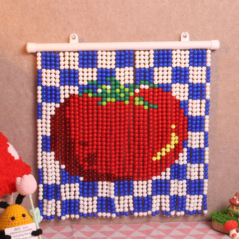DIY Lattice tomatoes Beaded Curtain Kit by Arteora