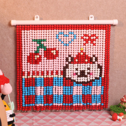 DIY Cherry bear Beaded Curtain Kit by Arteora