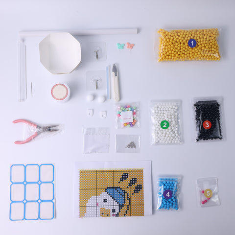 DIY Yellow duck Beaded Curtain Kit by Arteora