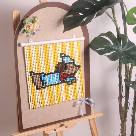 DIY Dachshund Beaded Curtain Kit by Arteora