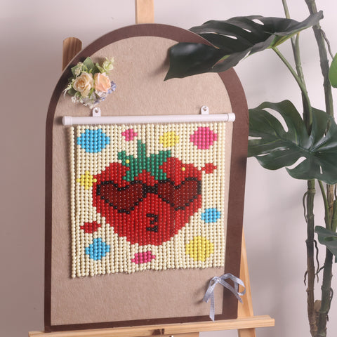 DIY Strawberry eyes Beaded Curtain Kit by Arteora