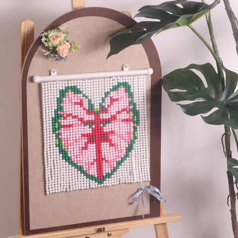 DIY Monstera leaf Beaded Curtain Kit by Arteora