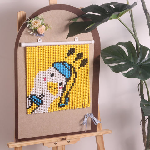 DIY Yellow duck Beaded Curtain Kit by Arteora