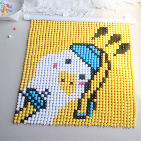 DIY Yellow duck Beaded Curtain Kit by Arteora