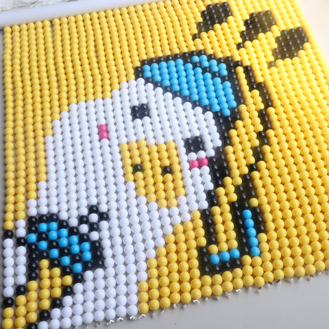 DIY Yellow duck Beaded Curtain Kit by Arteora