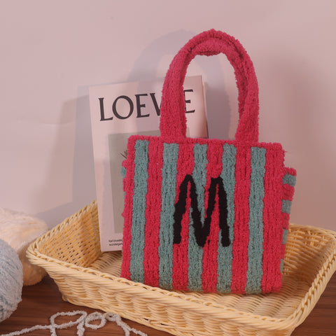 DIY Weaving Kit – Letter M Striped Mesh Bag by Arteora™