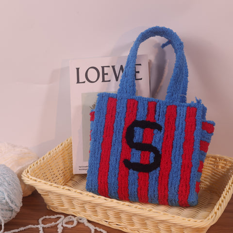 DIY Weaving Kit – Letter S Striped Mesh Bag by Arteora™