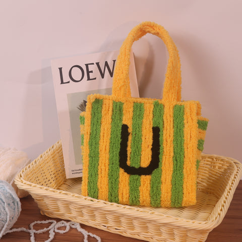 DIY Weaving Kit – Letter U Striped Mesh Bag by Arteora™