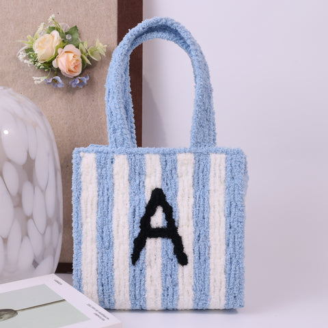 DIY Weaving Kit – Letter A Striped Mesh Bag by Arteora™