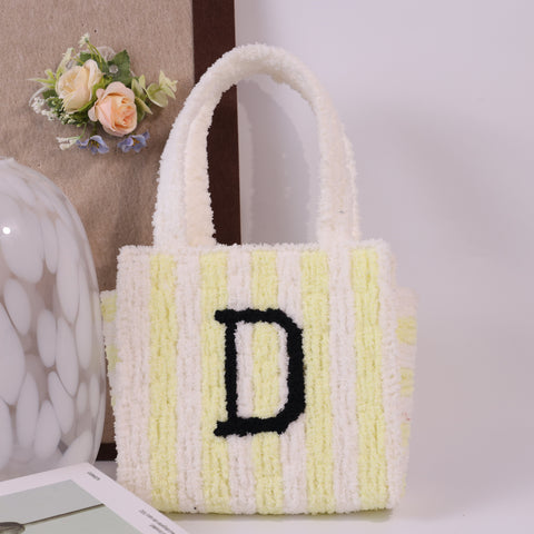 DIY Weaving Kit – Letter D Striped Mesh Bag by Arteora™