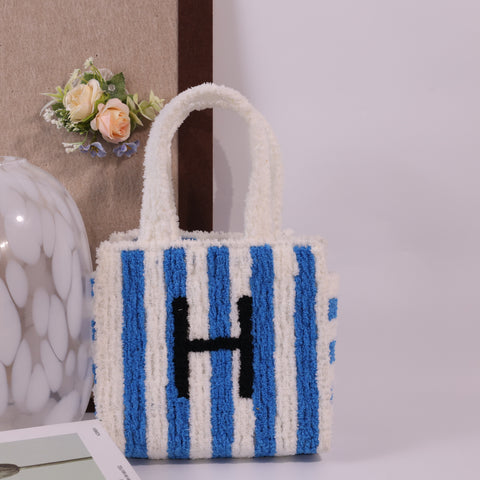 DIY Weaving Kit – Letter H Striped Mesh Bag by Arteora™