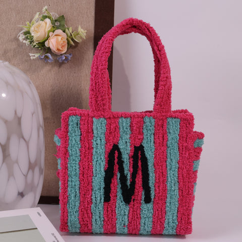 DIY Weaving Kit – Letter M Striped Mesh Bag by Arteora™