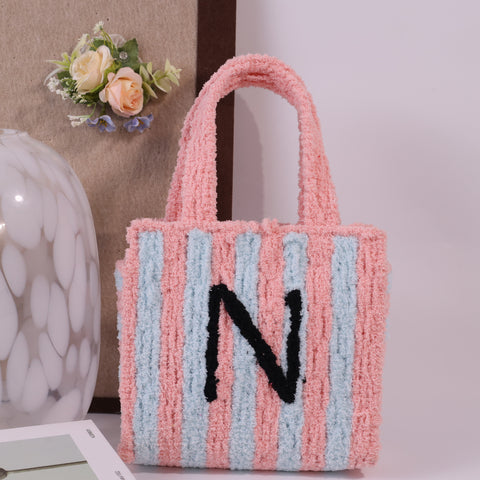 DIY Weaving Kit – Letter N Striped Mesh Bag by Arteora™
