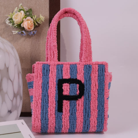 DIY Weaving Kit – Letter P Striped Mesh Bag by Arteora™