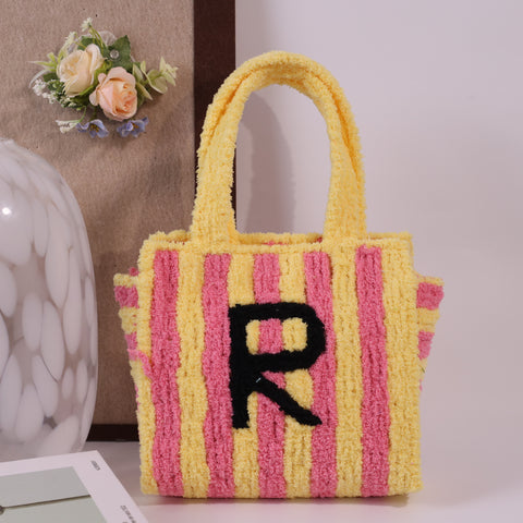 DIY Weaving Kit – Letter R Striped Mesh Bag by Arteora™