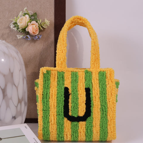 DIY Weaving Kit – Letter U Striped Mesh Bag by Arteora™