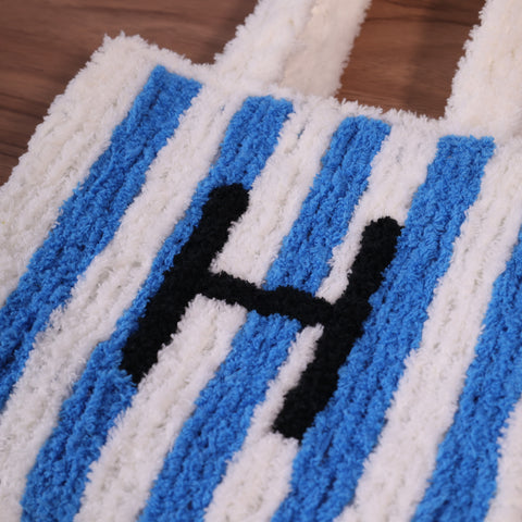 DIY Weaving Kit – Letter H Striped Mesh Bag by Arteora™