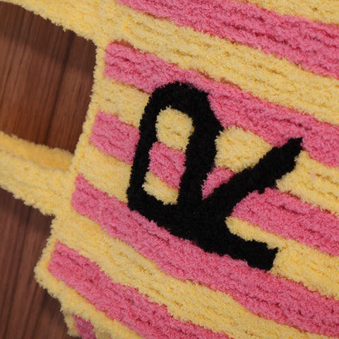 DIY Weaving Kit – Letter R Striped Mesh Bag by Arteora™