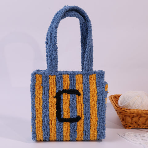 DIY Weaving Kit – Letter C Striped Mesh Bag by Arteora™