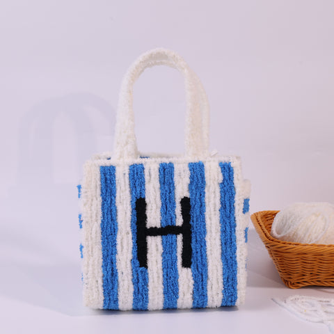 DIY Weaving Kit – Letter H Striped Mesh Bag by Arteora™