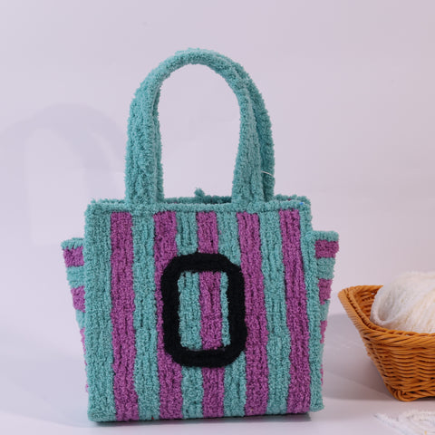 DIY Weaving Kit – Letter O Striped Mesh Bag by Arteora™