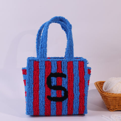 DIY Weaving Kit – Letter S Striped Mesh Bag by Arteora™