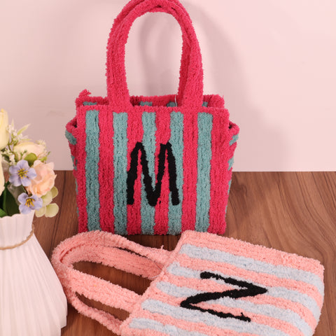 DIY Weaving Kit – Letter N Striped Mesh Bag by Arteora™
