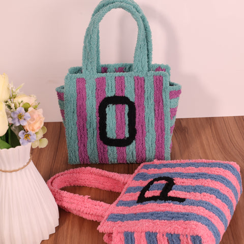 DIY Weaving Kit – Letter O Striped Mesh Bag by Arteora™