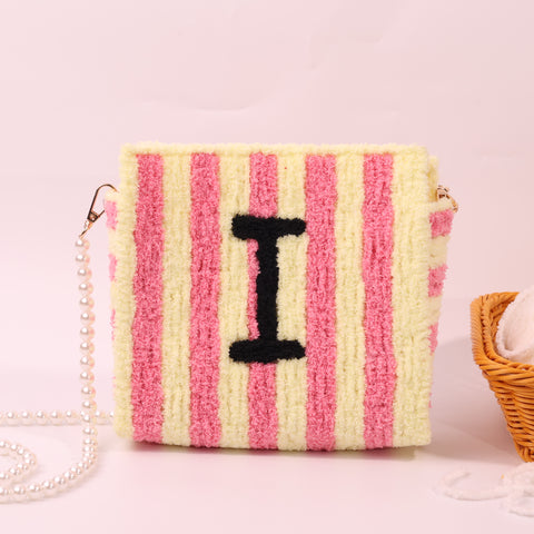 DIY Weaving Kit – Letter I Striped Mesh Bag by Arteora™