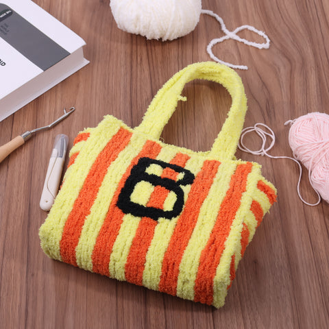 DIY Weaving Kit – Letter B Striped Mesh Bag by Arteora™