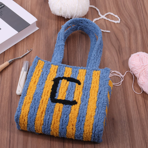 DIY Weaving Kit – Letter C Striped Mesh Bag by Arteora™