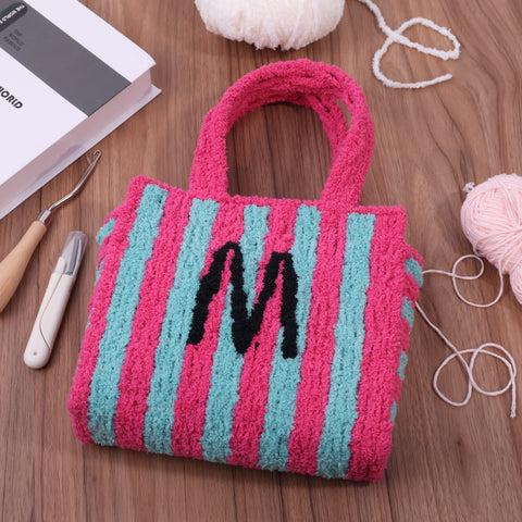 DIY Weaving Kit – Letter M Striped Mesh Bag by Arteora™