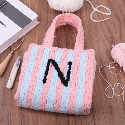 DIY Weaving Kit – Letter N Striped Mesh Bag by Arteora™