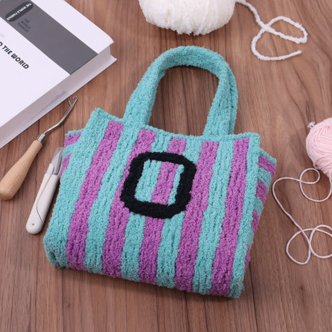 DIY Weaving Kit – Letter O Striped Mesh Bag by Arteora™